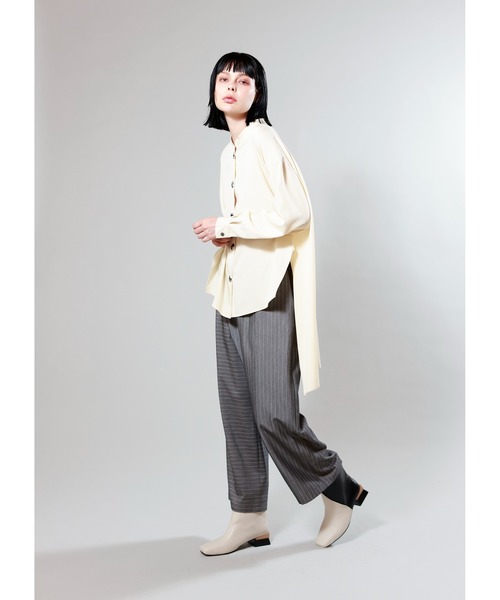 「OSMOSIS」 7分袖シャツ ONE SIZE サックスブルー レディース_画像9