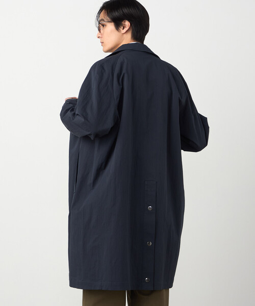 新品　コムサイズム　メンズコート　ネイビー　サイズＬ　ライナー付き COMME CA ISM（コムサイズム） ステンカラーコート コート コットン