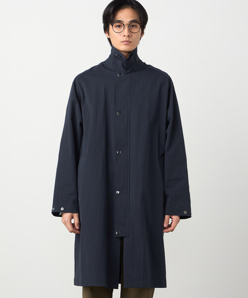 未使用級◎カシミヤ混【COMME CA ISM】ステンカラーコート/ロング丈 セール】 【スーパー100ウール】 チェスターコート （ステンカラー