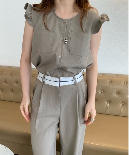 「N.s」 セットアップ M モカ レディース_画像9