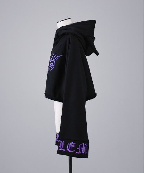 「REFLEM」 ジップアップパーカー FREE チャコールグレー レディース_画像4