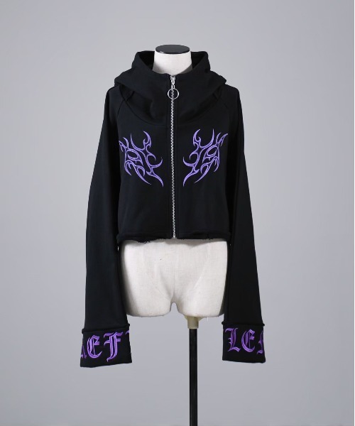 「REFLEM」 ジップアップパーカー FREE チャコールグレー レディース_画像5