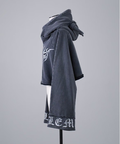 「REFLEM」 ジップアップパーカー FREE チャコールグレー レディース_画像7