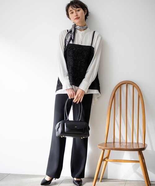 23区（ニジュウサンク） キャミソール リボンエンブロイダリー