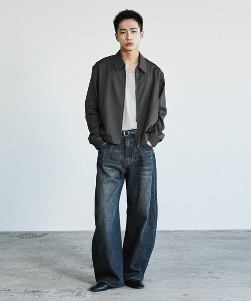 マ*ん様 【WYM】TWILL STITCH LINE SHORT BLOUSO WYM LIDNM ブルゾン アウター TWILL STITCH LINE SHORT BLOUSON メンズ