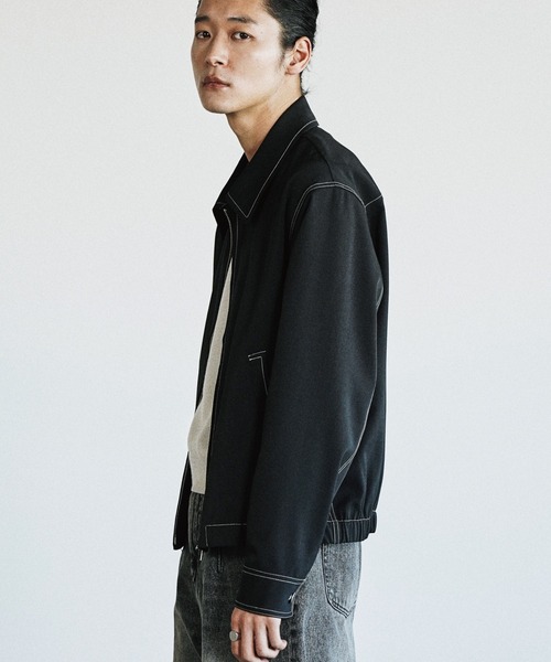 WYM LIDNM ブルゾン アウター TWILL STITCH LINE SHORT BLOUSON メンズ