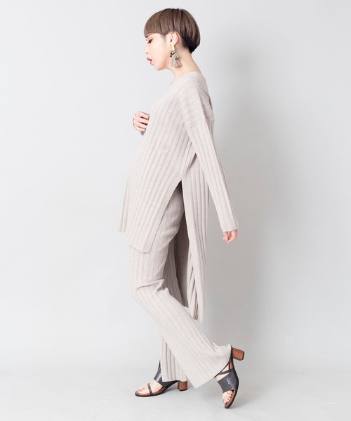 「OSMOSIS」 「LE TRICOT」長袖ニット ONE SIZE ブラック レディース_画像2