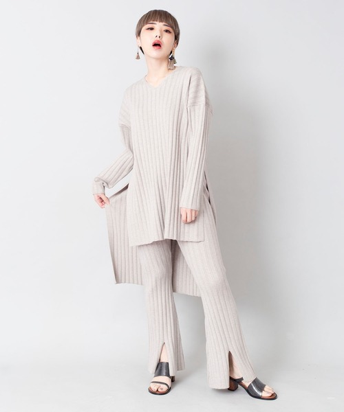 「OSMOSIS」 「LE TRICOT」長袖ニット ONE SIZE ブラック レディース_画像3