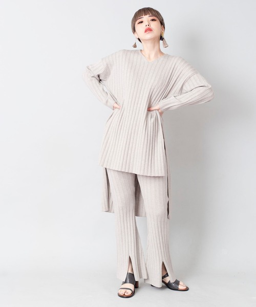 「OSMOSIS」 「LE TRICOT」長袖ニット ONE SIZE ブラック レディース_画像5