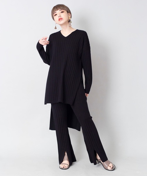 「OSMOSIS」 「LE TRICOT」長袖ニット ONE SIZE ブラック レディース_画像8