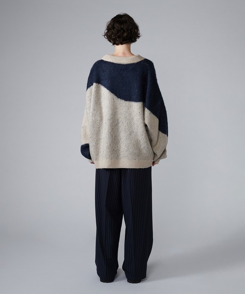 「ONCILY」 長袖ニット MEDIUM グリーン メンズ_画像3