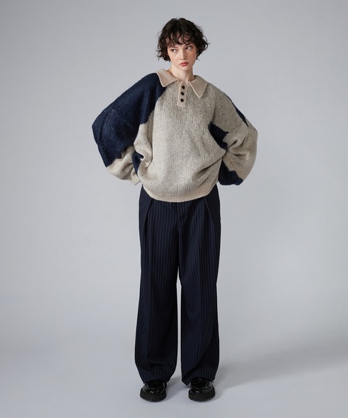 「ONCILY」 長袖ニット MEDIUM グリーン メンズ_画像4