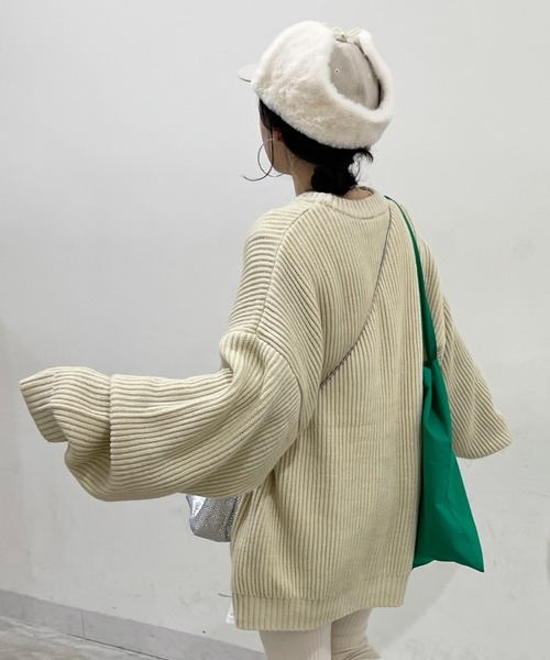 「wee9s」 長袖ニット FREE アイボリー レディース_画像2