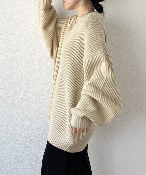 「wee9s」 長袖ニット FREE アイボリー レディース_画像5