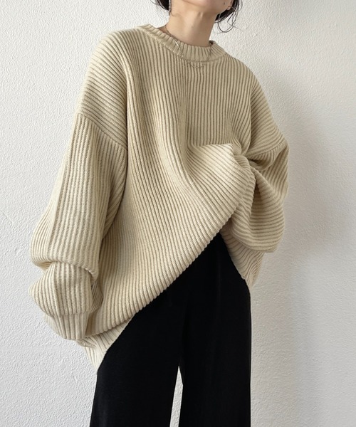 「wee9s」 長袖ニット FREE アイボリー レディース_画像7
