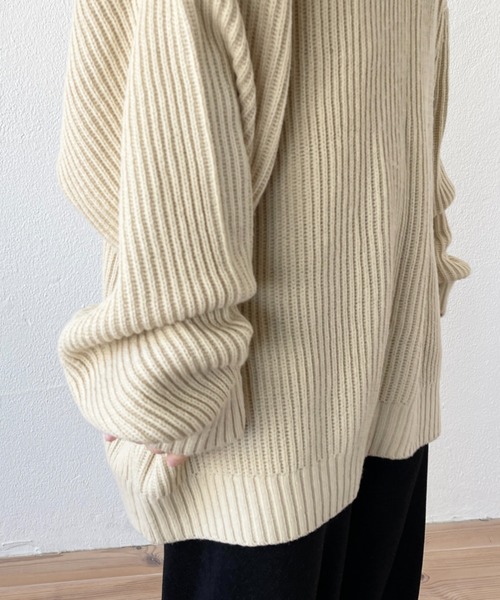 「wee9s」 長袖ニット FREE アイボリー レディース_画像8