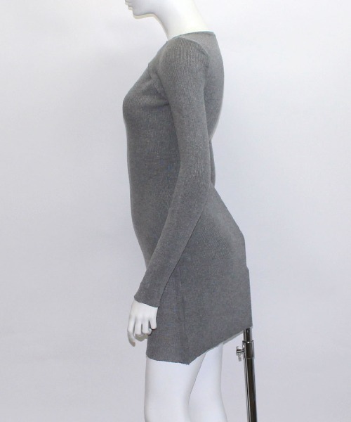 「Riff」 長袖ワンピース M ライトベージュ レディース_画像3