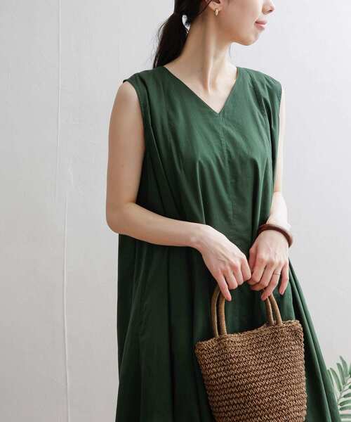 「URBAN RESEARCH DOORS」 ノースリーブワンピース MEDIUM ネイビー レディース_画像4