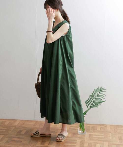 「URBAN RESEARCH DOORS」 ノースリーブワンピース MEDIUM ネイビー レディース_画像8