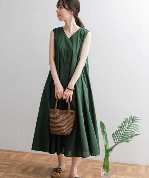 「URBAN RESEARCH DOORS」 ノースリーブワンピース MEDIUM ネイビー レディース_画像9