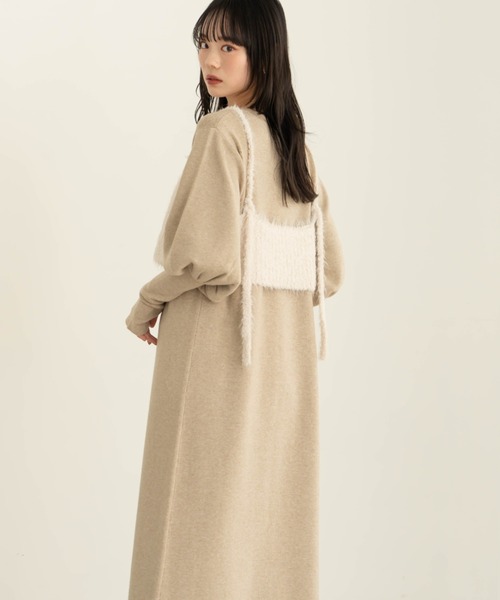 「hinari」 長袖ワンピース SMALL ベージュ レディース_画像5