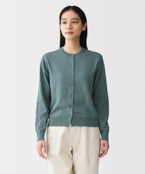 無印良品　XL カーディガン 無印良品（MUJI） カーディガン 婦人 UVカット強撚コットンクルー