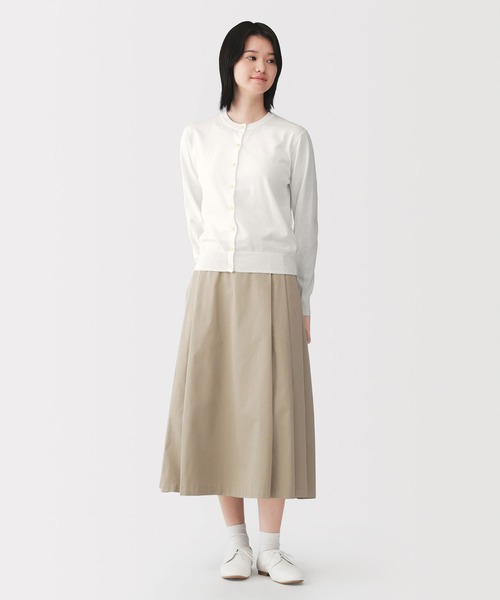 [MUJI] カーディガン UＶカットヘンプクルーネックカーディガン レディース 無印良品（MUJI） カーディガン 婦人 UVカット強撚コットンクルー