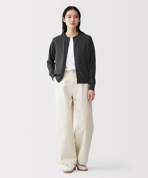 [MUJI] カーディガン UＶカットヘンプクルーネックカーディガン レディース 無印良品（MUJI） カーディガン 婦人 UVカット強撚コットンクルー