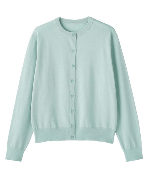 [MUJI] カーディガン UＶカットヘンプクルーネックカーディガン レディース 無印良品（MUJI） カーディガン 婦人 UVカット強撚コットンクルー