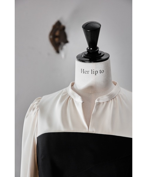 「Her lip to」 長袖ワンピース M モカ レディースの画像