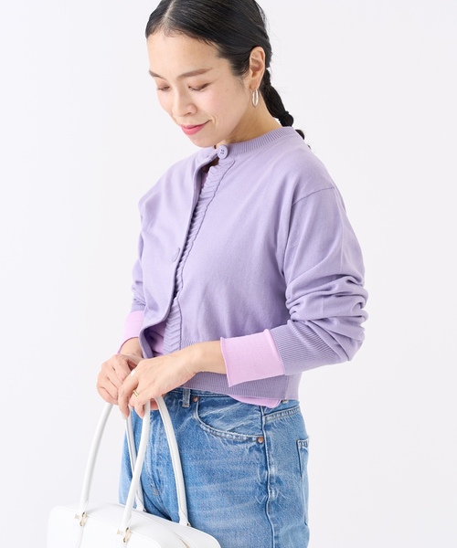 「IENA LA BOUCLE」 ニットボレロ - ベージュ レディース_画像2
