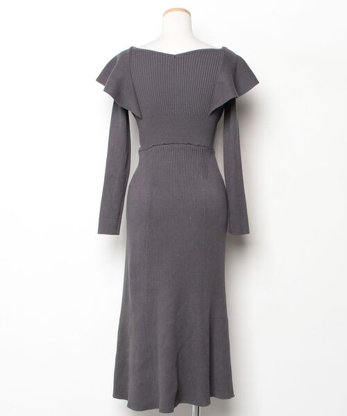 「MERCURYDUO」 ニットワンピース MEDIUM チャコールグレー レディース_画像2