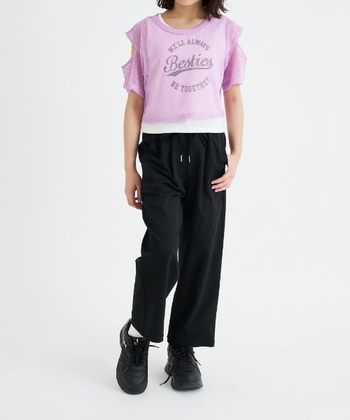 ちゃ―ちゃん★新品 ピンクラテ★裏起毛イ―ジ―パンツ 140 PINK-latte（ピンクラテ） パンツ イージーロングパンツ キッズ 子供服