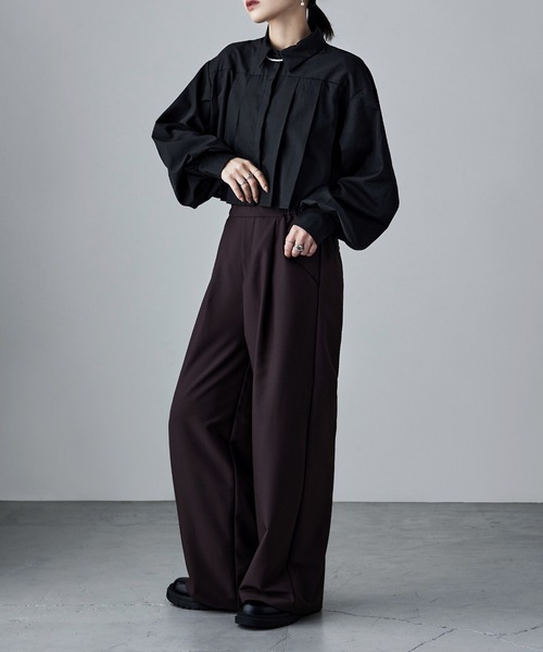 「etoll.」 長袖シャツ M ブラック レディース_画像5