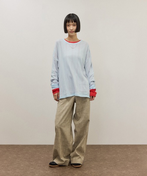 tシャツ 「Miller for ADAM ET ROPE'」別注 L/S SHEER TEE（2PACK） レディースの画像