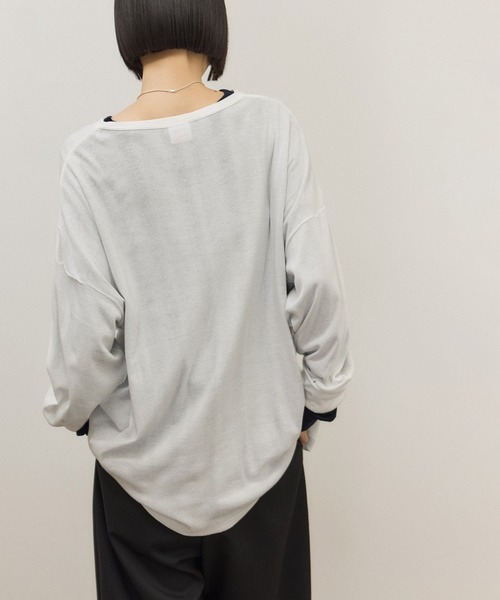 tシャツ 「Miller for ADAM ET ROPE'」別注 L/S SHEER TEE（2PACK） レディースの画像