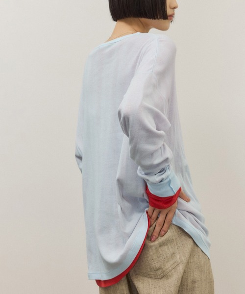 tシャツ 「Miller for ADAM ET ROPE'」別注 L/S SHEER TEE（2PACK） レディースの画像