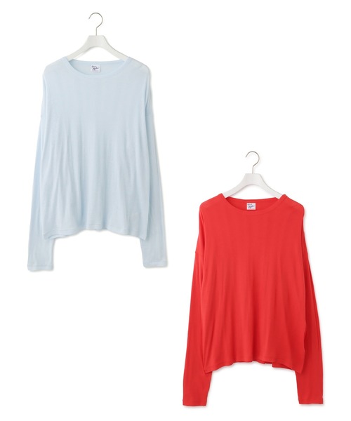 tシャツ 「Miller for ADAM ET ROPE'」別注 L/S SHEER TEE（2PACK） レディースの画像