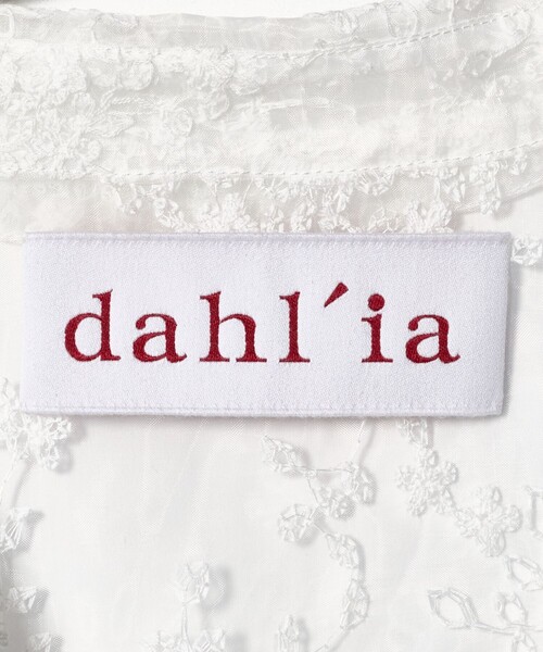 ブラウス シャツ 「dahl’ia」8分袖 シアーシャツ レディースの画像