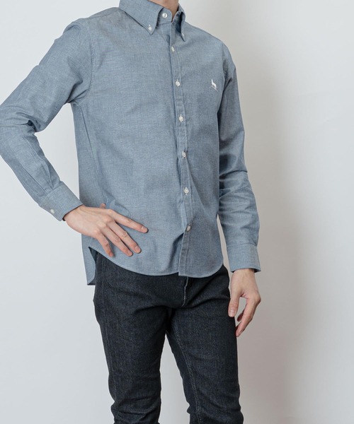 「Healthknit Product」 長袖シャツ M ブルー メンズ_画像4