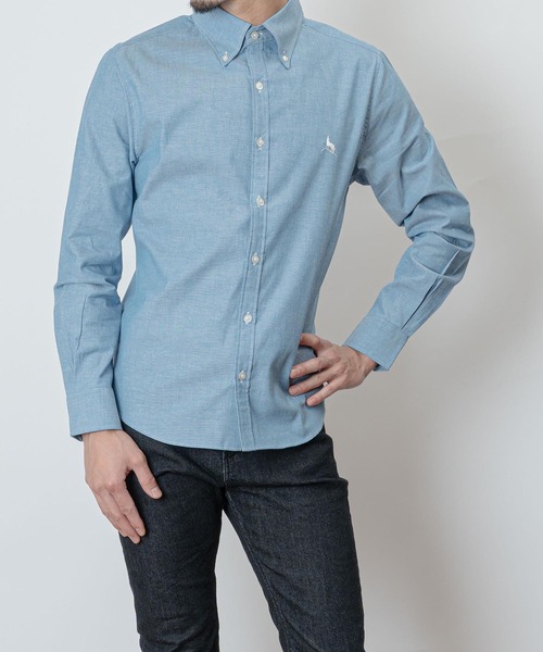「Healthknit Product」 長袖シャツ M ブルー メンズ_画像5