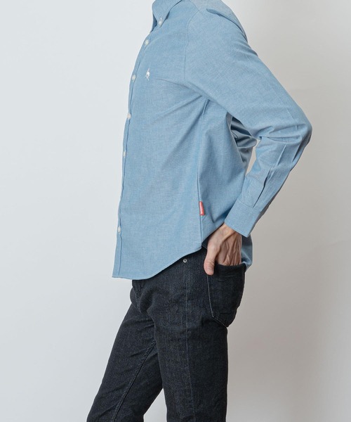 「Healthknit Product」 長袖シャツ M ブルー メンズ_画像6