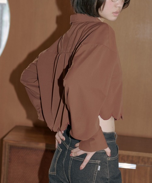 「Lil Ambition」 長袖シャツ FREE ブラウン レディース_画像4