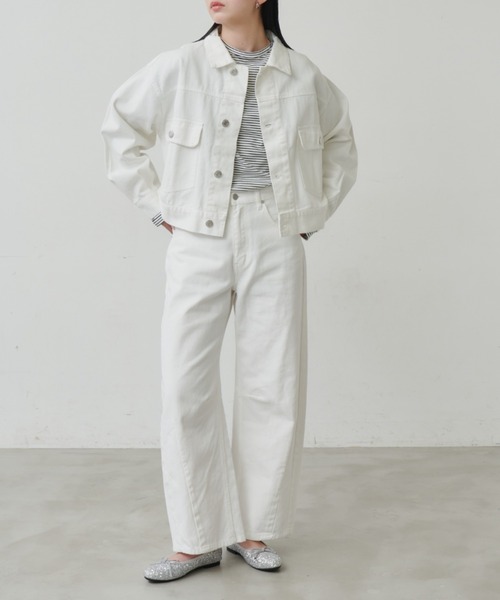 「Aunt Marie's」 デニムパンツ LARGE ライトブルー レディース_画像3