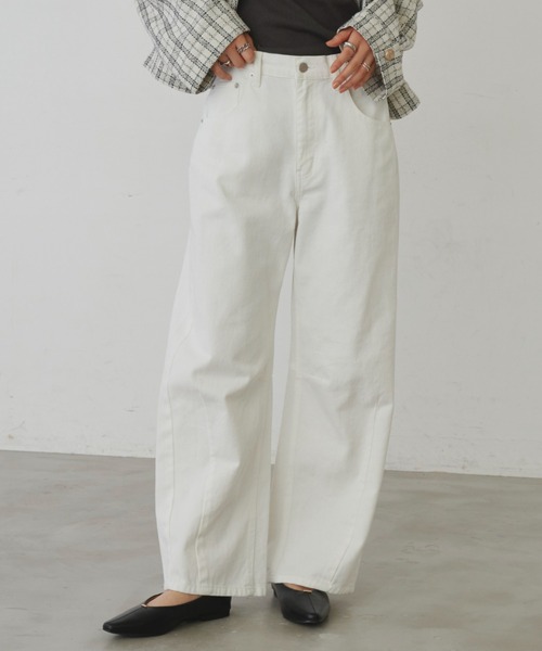 「Aunt Marie's」 デニムパンツ LARGE ライトブルー レディース_画像8