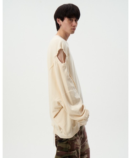 トレーナー スウェット OPEN SHOULDER CUTSEWN メンズ_4