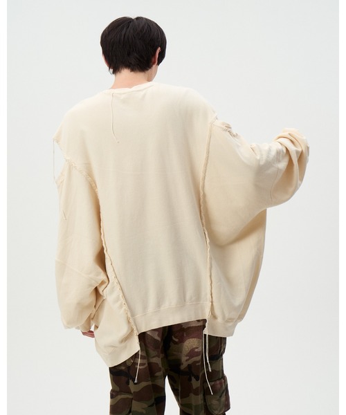 トレーナー スウェット OPEN SHOULDER CUTSEWN メンズ_5