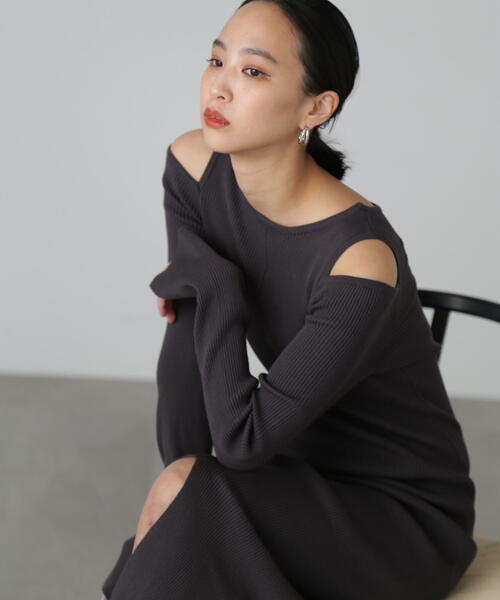 「FREE'S MART」 ニットワンピース MEDIUM ホワイト レディース_画像2