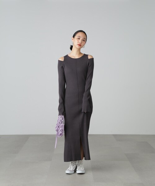 「FREE'S MART」 ニットワンピース MEDIUM ホワイト レディース_画像6