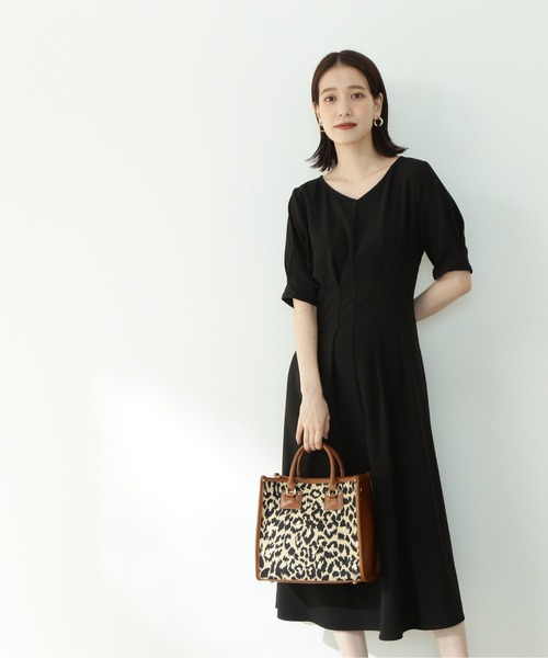 「N.(N. Natural Beauty Basic)」 半袖ワンピース MEDIUM ブルー レディース_画像4